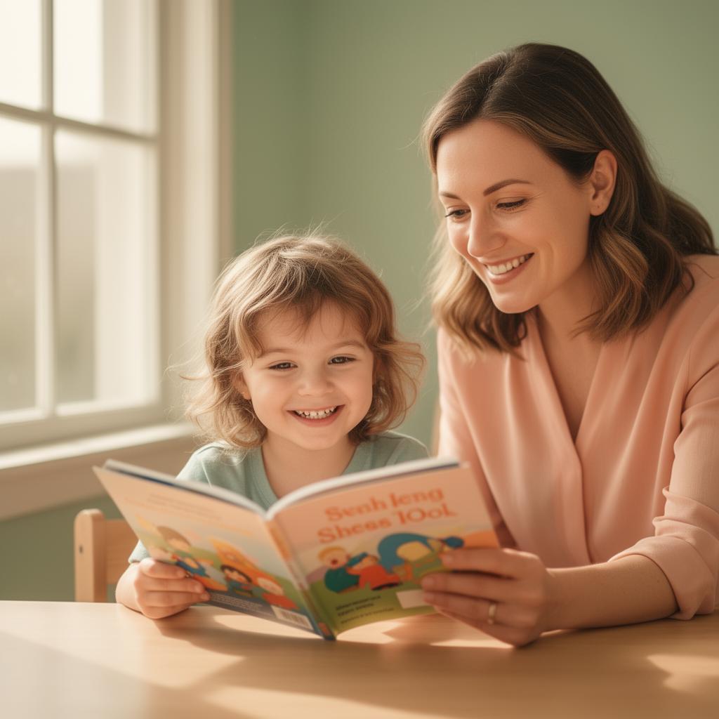 A teacher reading with a child